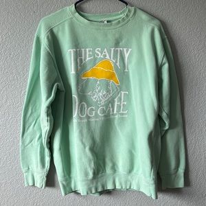 Mint green Salty Dog Cafe crewneck.